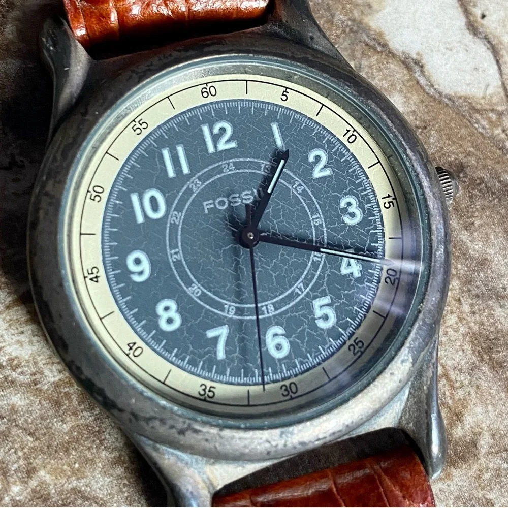 RARE 1991 FOSSIL ART DECO FOSSIL WATCH EC-8708